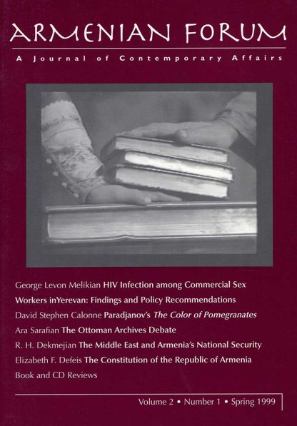 Armenian Forum: Volume 2, Number 1