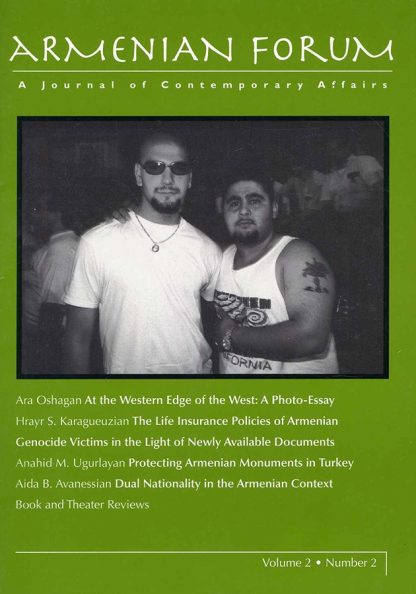 Armenian Forum: Volume 2, Number 2