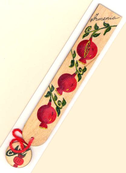 Wooden Pomegranate bookmark